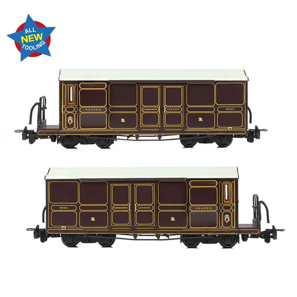 Bachmann 394-076 Ffestiniog Railway Curly Roof Van No.1 FR Lined Plum