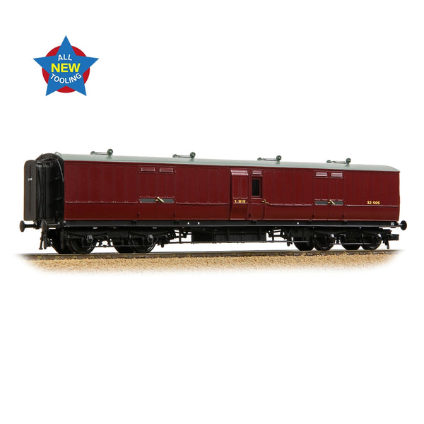 Bachmann 39-893 LNWR 50ft Arc Roof Full Brake LMS Crimson Lake