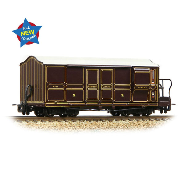 Bachmann 394-076 Ffestiniog Railway Curly Roof Van No.1 FR Lined Plum