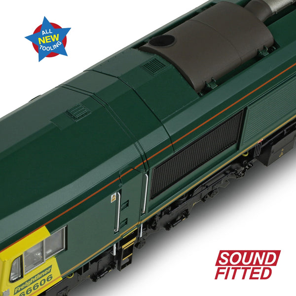 Bachmann 50-002SF Class 66/6 66606 Freightliner Green Sound Fitted