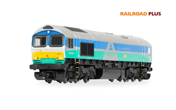 Hornby R30428 RailRoad Plus: Class 66 - Aggregates Industries - 66711 'Sence'