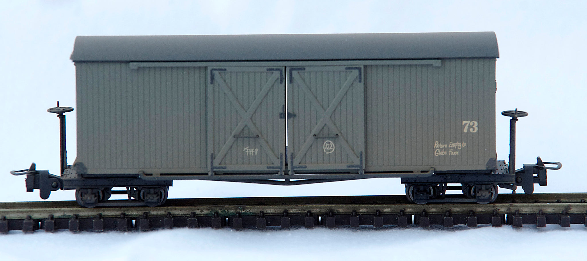 Bachmann 393-026A Bogie Covered Goods Wagon Nocton Estates Weathered