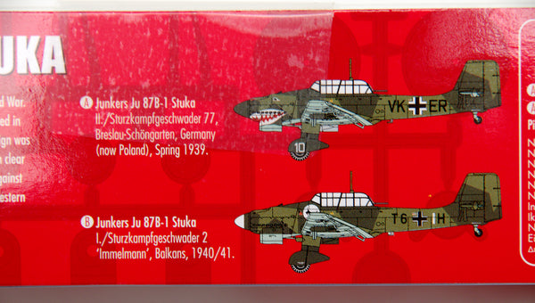 Airfix 1:72 A03087A Junkers Ju87B-1 Stuka