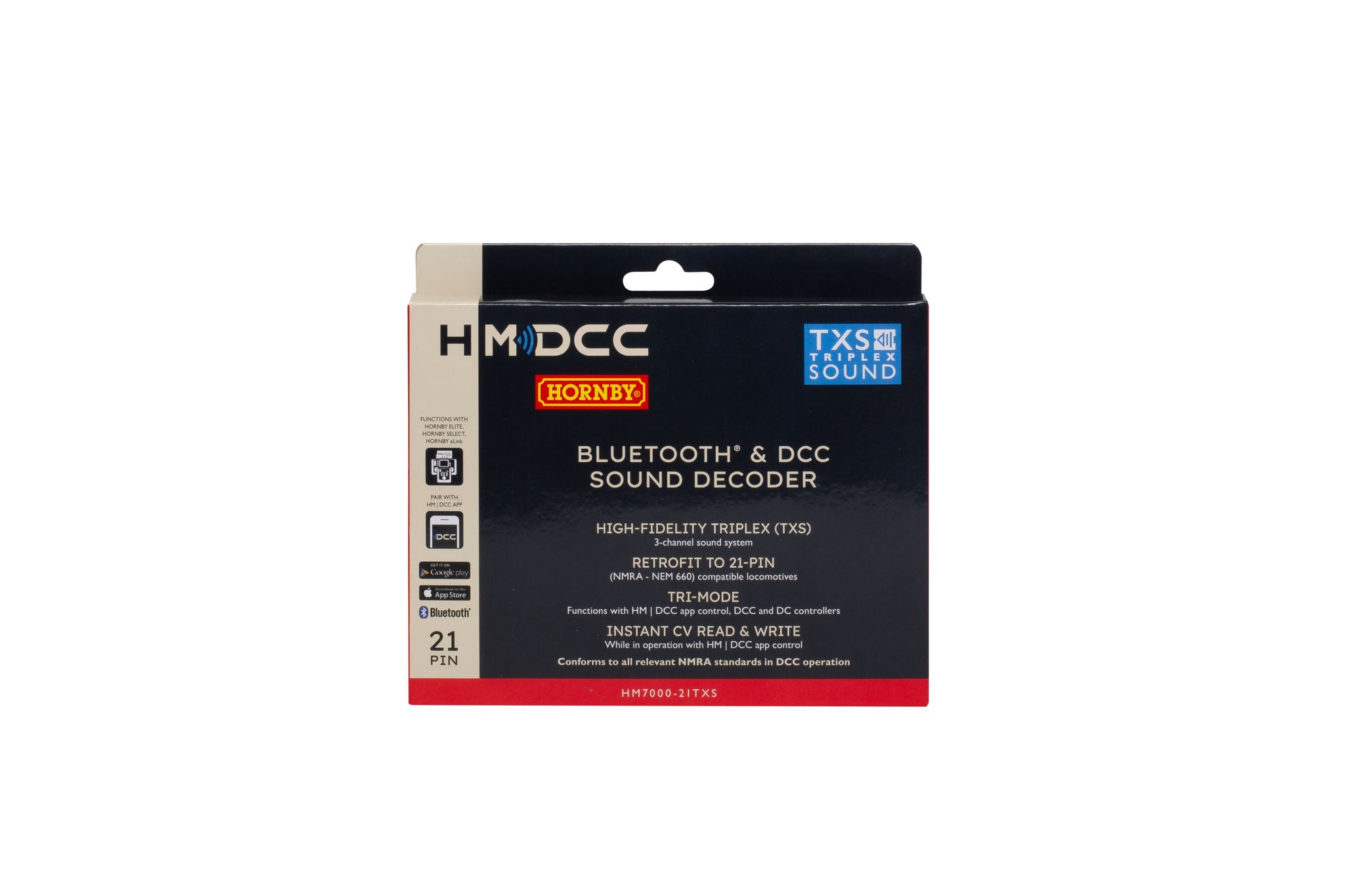 Hornby R7322 HM7000-21TXS: Bluetooth® & DCC Sound Decoder (21-pin)