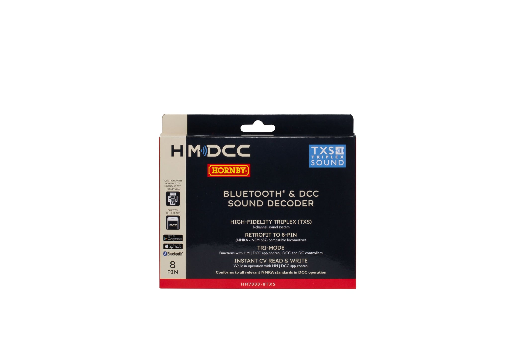 Hornby R7336 HM7000-8TXS: Bluetooth® & DCC Sound Decoder (8-pin)